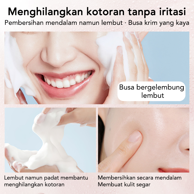 Mousse Pembersih Lembut Asam Amino Ph Rendah 120Ml-Penghapus Pembersih dan Riasan dalam Satu (Hanya untuk Krim Tone Up dan Tabir Surya)