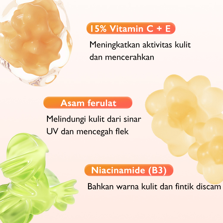 ELLEN ELLA Tingkatkan Krim Wajah Pemutih Vitamin C 30g